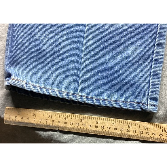 Vintage Levis 517 Orange Tab Bootcut Jeans Mens 36x33 Blue Light Wash 80s - Picture 9 of 16
